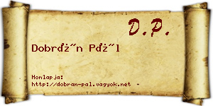 Dobrán Pál névjegykártya